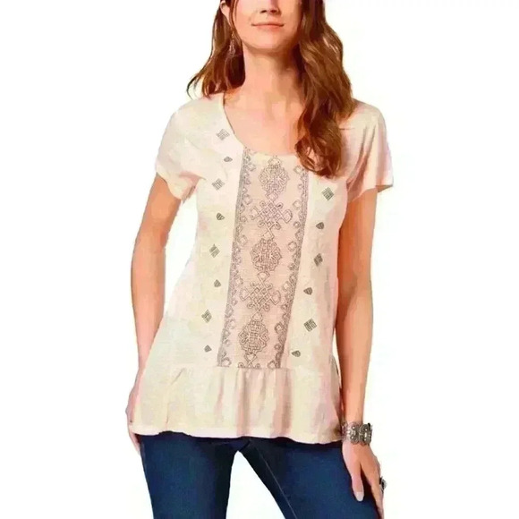 Women’s Style & Co Embellished Scoop-Neck Top - Picture 1 of 5